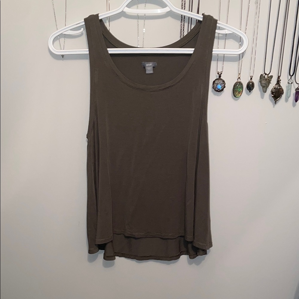 Aerie Olive Green Tank Top, Butter Soft